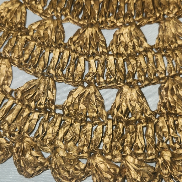 Eric Javits Brown/Gold Wide-Brimmed Woven Hat - Picture 16 of 16